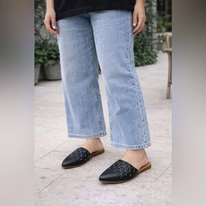 Report Black Quilted Mules